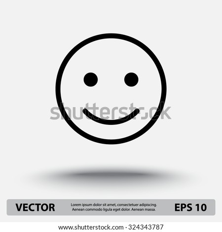 Face sign icon, vector illustration. Flat design style 