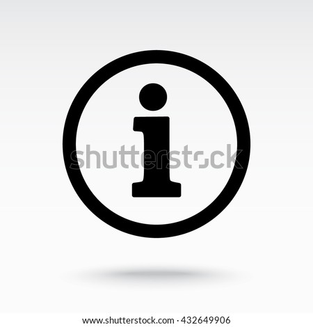 Info sign on hand icon, vector illustration. Flat design style 