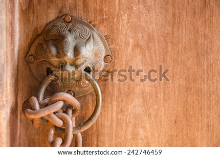 Ancient door opener Crafts in Chiang Mai, Thailand