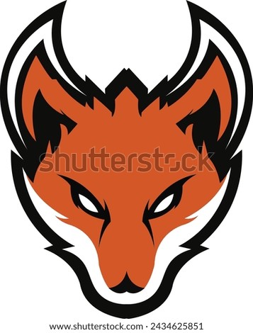 Fox Logo design, Fox sport logo vector , Fox head illustration vector drawing, Mascot Brave Fox Logo design any kind of graphic work, using the concept of a Fox's head, Esport game logo icon