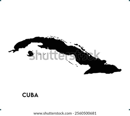 Cuba icon vector design, Cuba Logo design, Cuba's unique charm and natural wonders, Use it in your marketing materials, travel guides, or digital projects, Cuba map logo vector