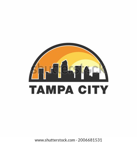 Tampa Florida city emblem patch logo illustration