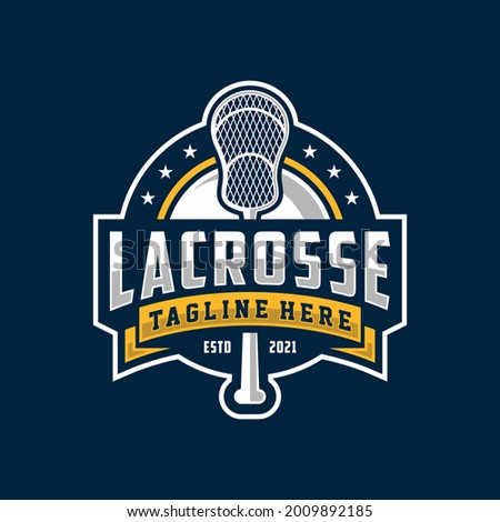 Lacrosse badge logo in modern minimalist style