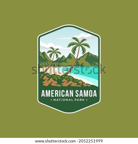 American Samoa National Park Emblem patch logo illustration