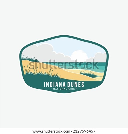 Indiana Dunes National Park Emblem patch logo illustration