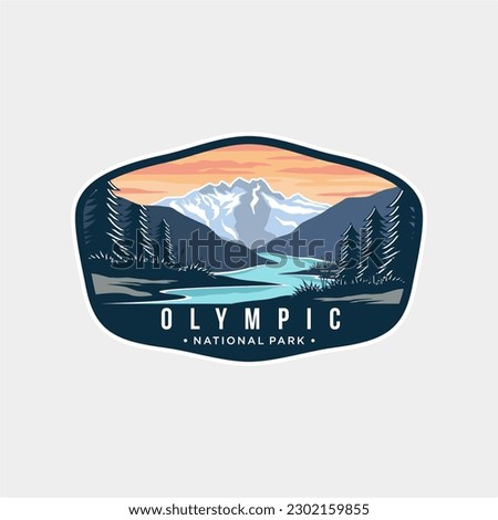 Olympic National Park Emblem patch logo illustration