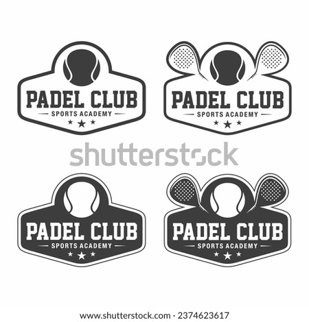 Padell logo, emblem collections, designs templates on a light background