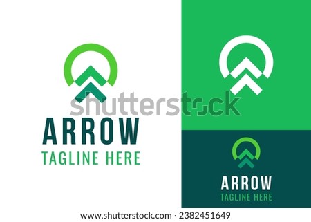 Sporty Arrow Up Growth Progress Goal for Gym Bodybuilder Athlete Logo Design Branding Template