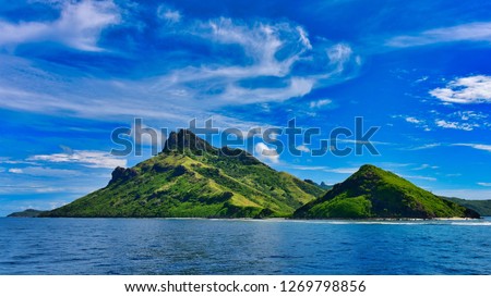 View of Fiji's tropical islands from a cruise, popular as holiday destinations Zdjęcia stock © 