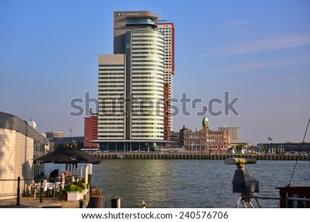ROTTERDAM - SEPTEMBER 17:  World Port Center, a 33-storey skyscraper housing the Port of Rotterdam Authority, taken on September 17, 2014 in Rotterdam, Netherlands