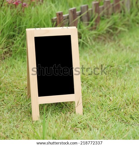 empty Wooden black board (menu board)