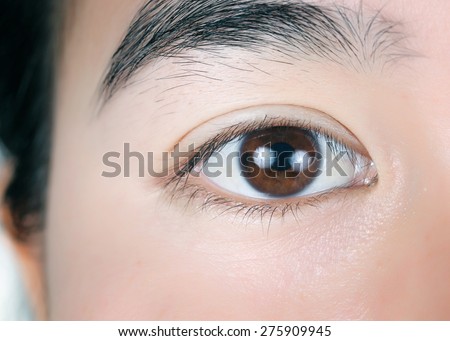 Macro image of Woman eye.eye Asian women