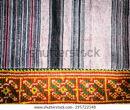 Vintage fabric background,The fabric of Thailand.