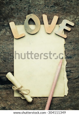 vintage paper with space and Logo for LOVE.Vintage Style.
