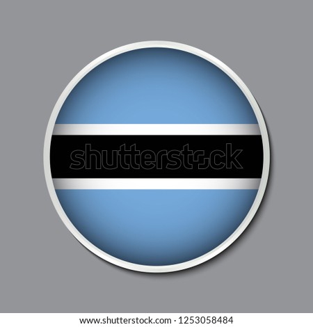 Button flag of Bostwana