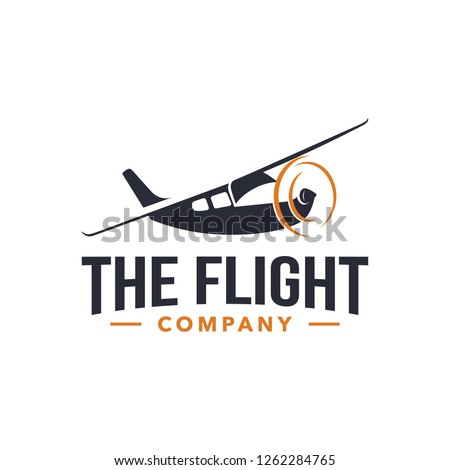The Flight Company logo design template vector for aviation company