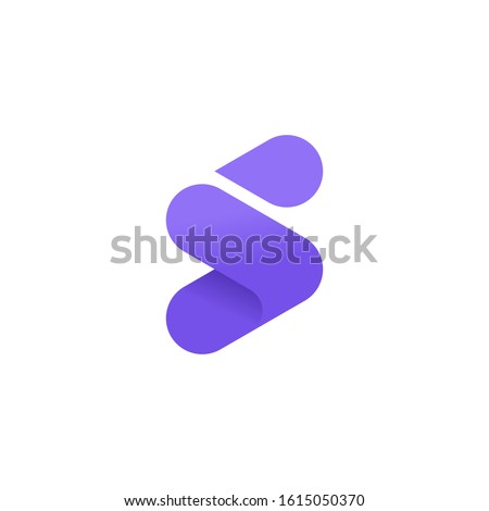 Letter S with play icon - ready made modern music and video logo design vector