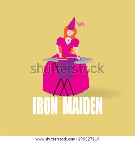 girl ironing/ iron maiden funny