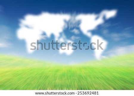 blur grass and sky map world