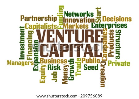 Venture Capital Word Cloud on White Background