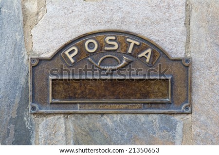 Mail Slot used in Spain or Itlay