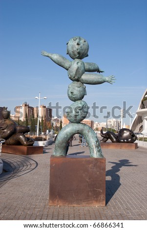 VALENCIA, SPAIN - DEC. 9: The sculpture \