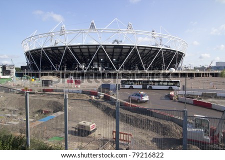 LONDON - MAY 31: The 2012 London Olympic stadium nears completion in Stratford London on May 31, 2011. The Stadium will have a capacity of 80,000 during the 2012 Olympic Games.