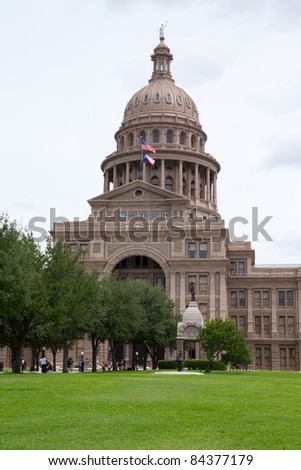 AUSTIN, TX - AUG 13: The Texas state capitol building in Austin, Texas on August 13, 2011. The capitol has 360,000 square feet of floor space, more than any other state capitol building.