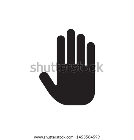 palm hand icon. vector symbol on white background. isolated