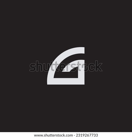 G logo abstract, Modern, Simple logo of initial G Brand. Suitable for any general business logo, in black and white.