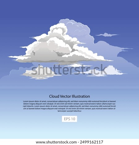 Cloud illustration with a detailed texture of clouds.