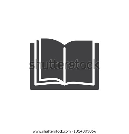 Open book pages icon vector, filled flat sign, solid pictogram isolated on white. Library reading symbol, logo illustration.