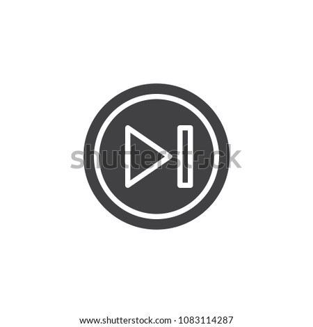 Next track vector icon. filled flat sign for mobile concept and web design. Forward button simple solid icon. Symbol, logo illustration. Pixel perfect vector graphics