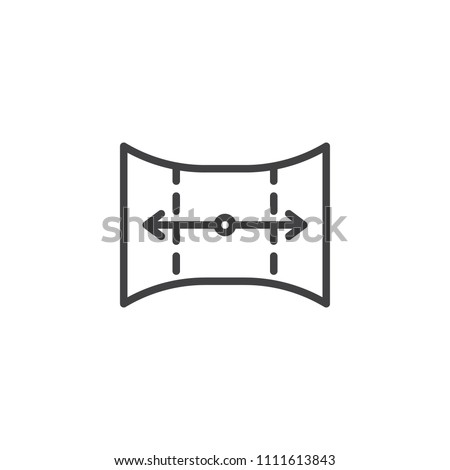 Panorama view mode outline icon. linear style sign for mobile concept and web design. Panoramic view simple line vector icon. Symbol, logo illustration. Pixel perfect vector graphics