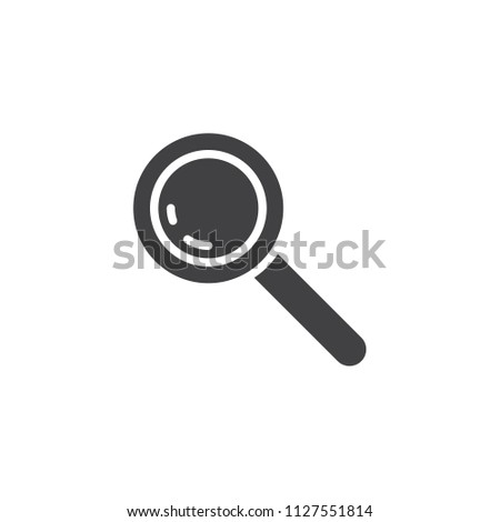 Magnifying glass vector icon. filled flat sign for mobile concept and web design. magnifier, loupe simple solid icon. Symbol, logo illustration. Pixel perfect vector graphics