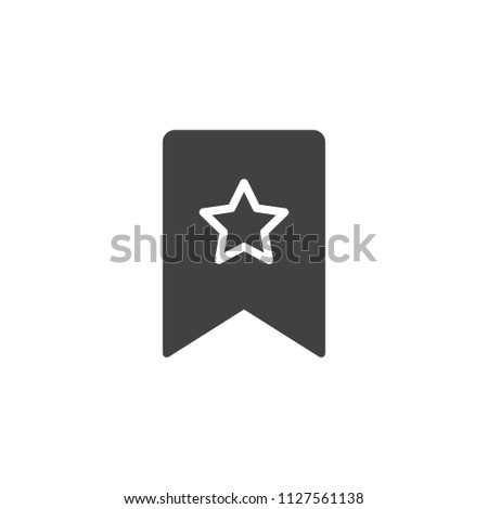 Bookmark star vector icon. filled flat sign for mobile concept and web design. Flag simple solid icon. Symbol, logo illustration. Pixel perfect vector graphics