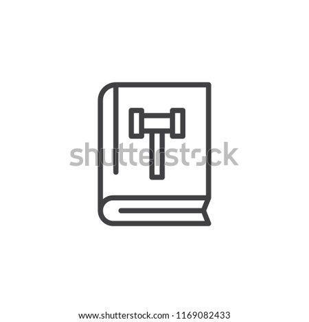Law book outline icon. linear style sign for mobile concept and web design. Code of conduct simple line vector icon. Symbol, logo illustration. Pixel perfect vector graphics