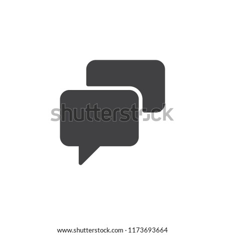Speech bubbles vector icon. filled flat sign for mobile concept and web design. Chat bubble simple solid icon. Symbol, logo illustration. Pixel perfect vector graphics