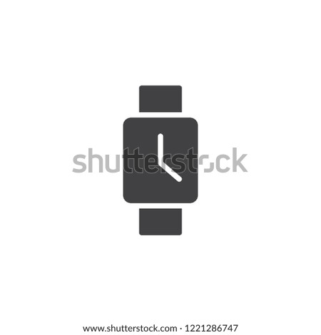 Square wristwatch vector icon. filled flat sign for mobile concept and web design. Hand watch simple solid icon. Symbol, logo illustration. Pixel perfect vector graphics
