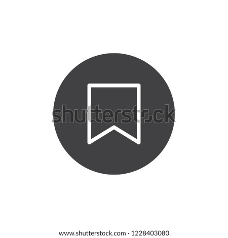 Bookmark in circle vector icon. filled flat sign for mobile concept and web design. bookmark simple solid icon. Symbol, logo illustration. Pixel perfect vector graphics