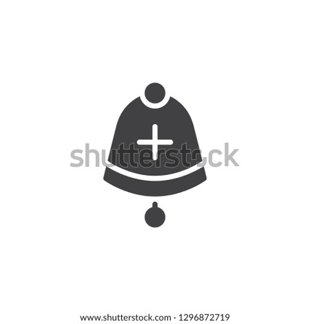 Add alert vector icon. filled flat sign for mobile concept and web design. Bell with plus simple solid icon. Reminder alarm symbol, logo illustration. Pixel perfect vector graphics