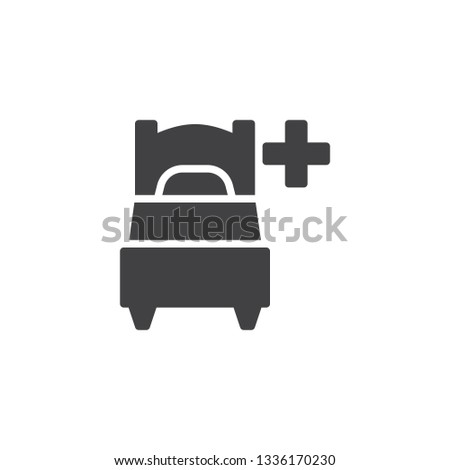 Add single bed room vector icon. filled flat sign for mobile concept and web design. Booking a single room glyph icon. Additional bed symbol, logo illustration. Pixel perfect vector graphics