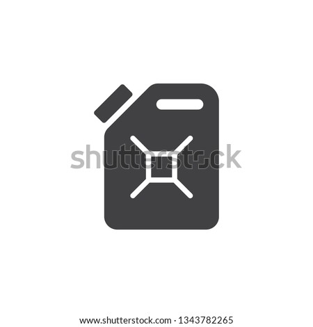 Gasoline canister vector icon. filled flat sign for mobile concept and web design. Jerrycan glyph icon. Symbol, logo illustration. Pixel perfect vector graphics