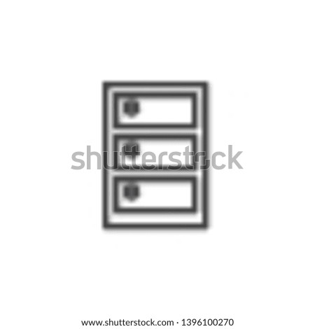 Cabinet line icon. linear style sign for mobile concept and web design. Archive box outline vector icon. Symbol, logo illustration. Pixel perfect vector graphics