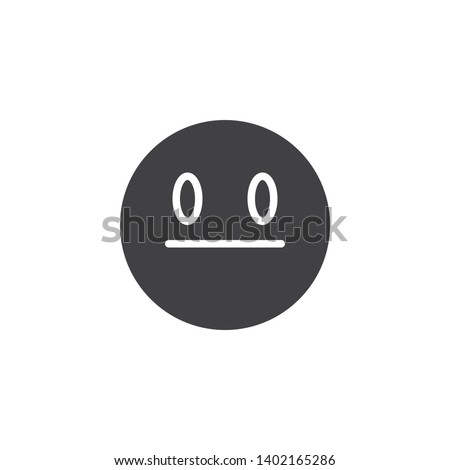 Neutral Face emoji vector icon. filled flat sign for mobile concept and web design. Straight Face emoticon glyph icon. Symbol, logo illustration. Vector graphics