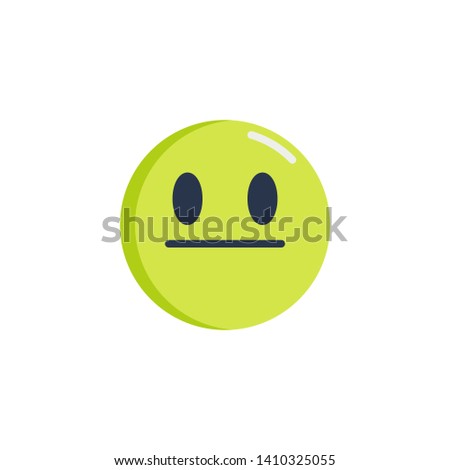 Straight Face emoticon flat icon, Neutral Face emoji vector sign, colorful pictogram isolated on white. Symbol, logo illustration. Flat style design