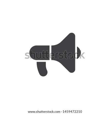 Megaphone Speaker vector icon. Announcement filled flat sign for mobile concept and web design. Loudspeaker glyph icon. Advertising symbol, logo illustration. Vector graphics