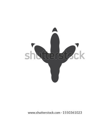 Eagle paw print vector icon. filled flat sign for mobile concept and web design. Eagle bird footprint glyph icon. Symbol, logo illustration. Vector graphics