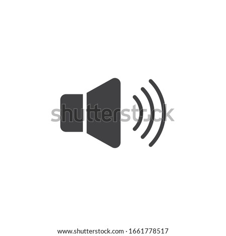 Sound speaker vector icon. Voice volume filled flat sign for mobile concept and web design. Volume Up Sound glyph icon. Symbol, logo illustration. Vector graphics