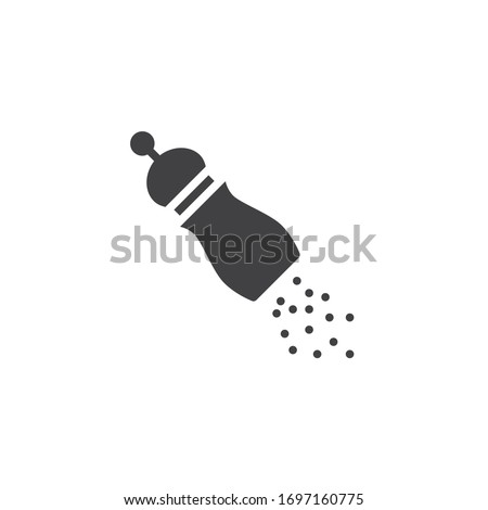 Pepper shaker vector icon. filled flat sign for mobile concept and web design. Condiment, salt grinder glyph icon. Symbol, logo illustration. Vector graphics